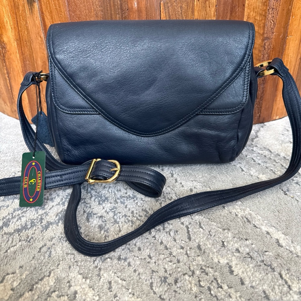 Charter Club Black Crossbody Bag with Gold Hardware